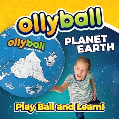Ollyball Planet Earth Ultimate Indoor Play Ball, Colorful Ball, Suitable for Indoor and Outdoor Use Educational Toy thumbnail 3