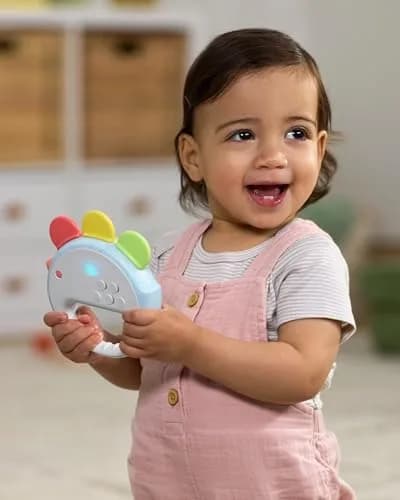 Skip Hop Musical Baby Toy with Sounds Lights and Music, Farmstand Feelin' Clucky Tambourine, Age 9m+ | 3 Modes of Play & 20 Features thumbnail 2