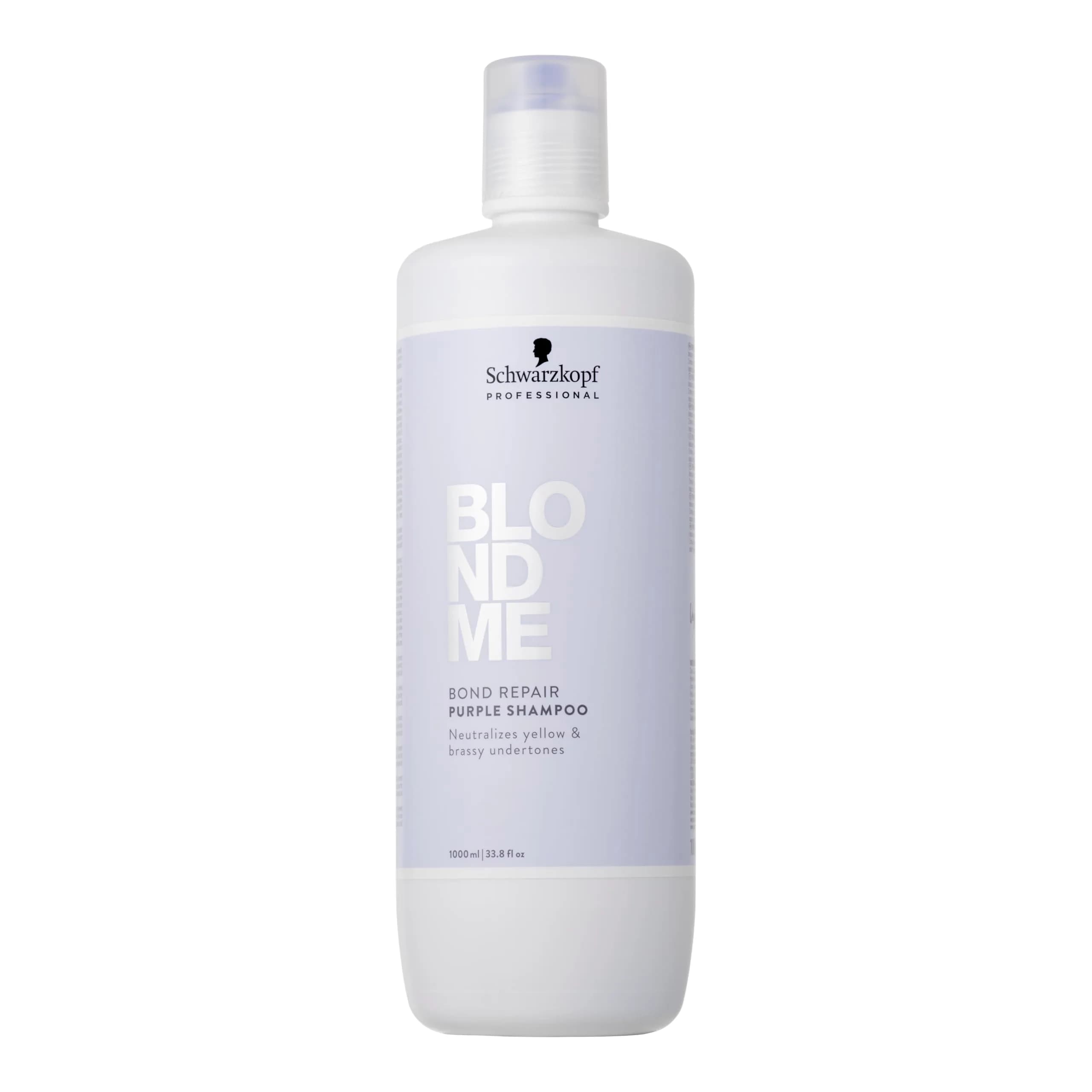 BlondMe Bond Repair Purple Shampoo 33.8 Fl Oz | Neutralizes Yellow & Brassy Tones, Strengthens & Repairs Blonde Hair