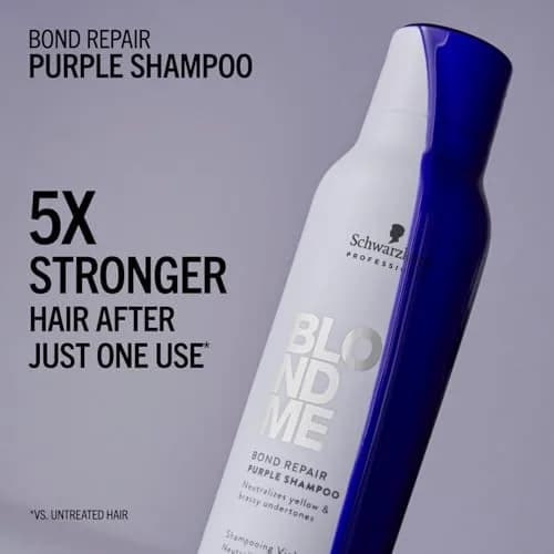 BlondMe Bond Repair Purple Shampoo 33.8 Fl Oz | Neutralizes Yellow & Brassy Tones, Strengthens & Repairs Blonde Hair thumbnail 4