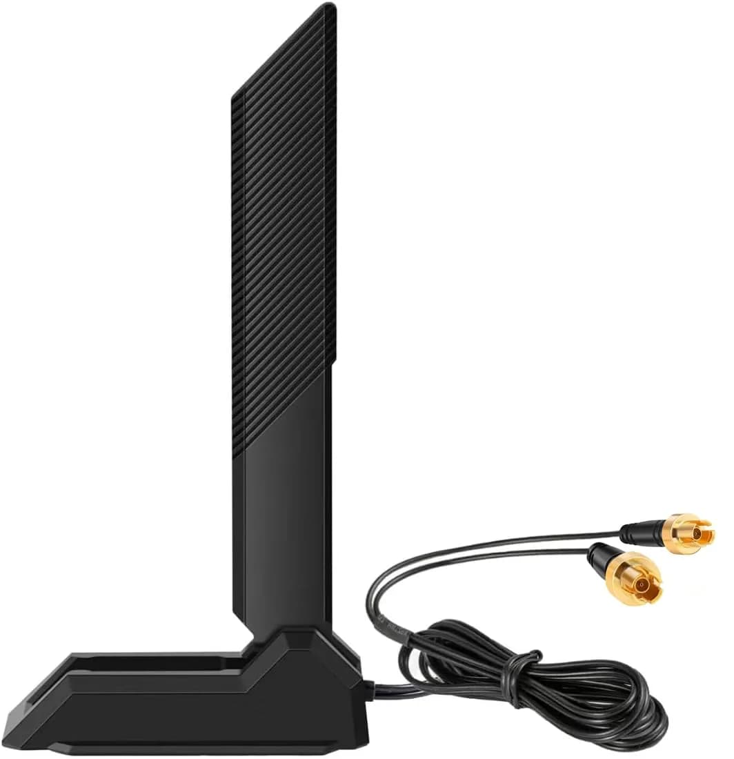 slinkdsco WiFi 7 Gaming Motherboard Magnetic Base Antenna with EZ-Plug Connector (NOT RP-SMA) for ASUS ROG Series | High-Speed Wireless