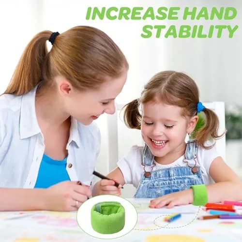 JXM Sensory Weighted Bracelets for Kids (2-Pack, Green) | Deep Pressure Input for Calming and Focus thumbnail 5