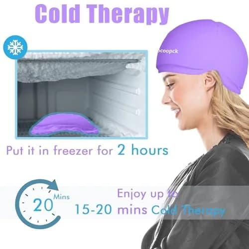 sfiocoopck Purple Chemo Cold Cap for Chemotherapy | Scalp Cooling for Hair Loss Prevention thumbnail 4