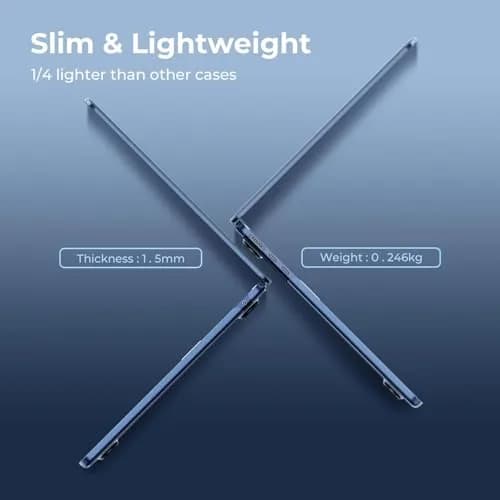 EooCoo Crystal Midnight Hard Shell Case for MacBook Air 13.6-inch M2-M5 (2022-2026) | Snap-On Protection thumbnail 5