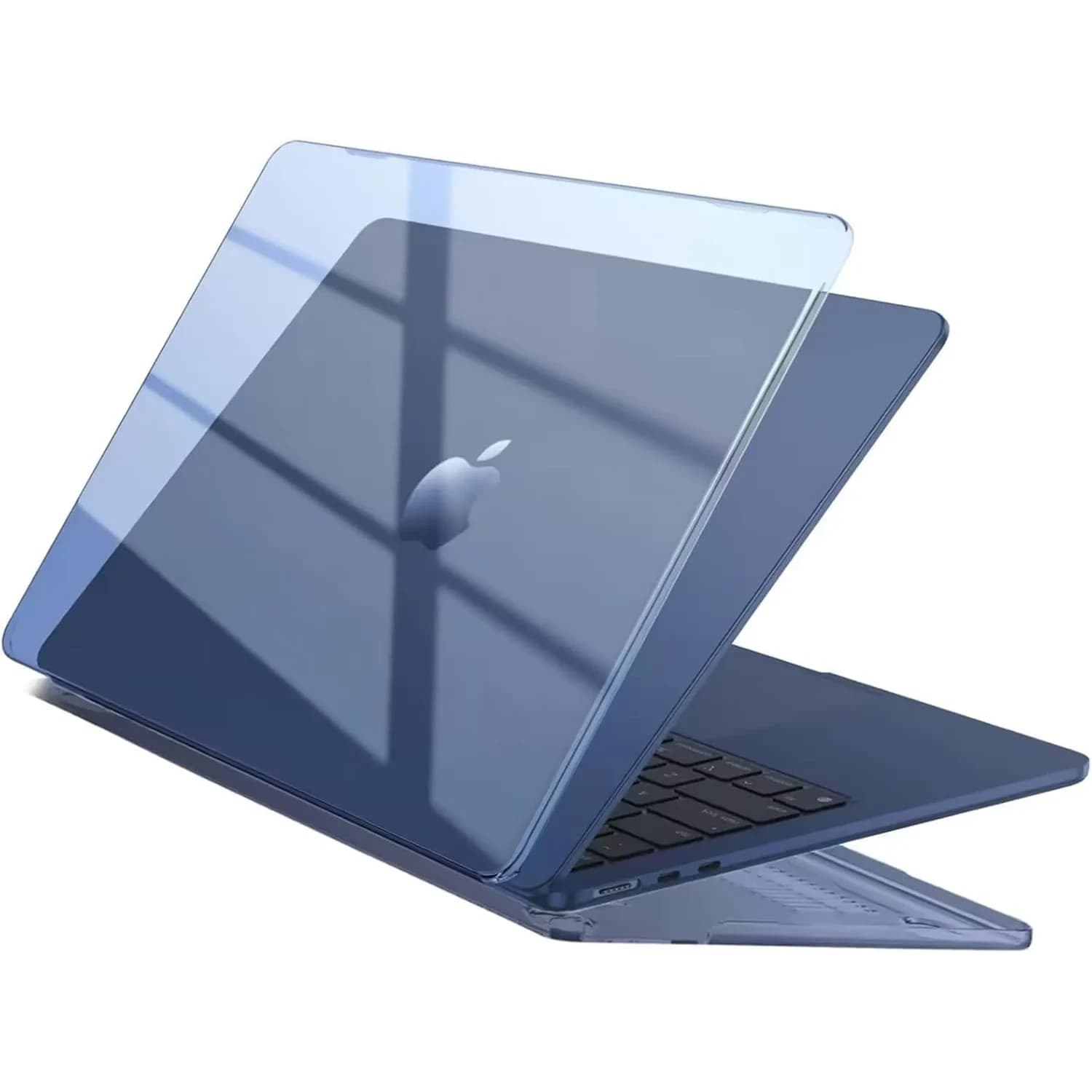 EooCoo Crystal Midnight Hard Shell Case for MacBook Air 13.6-inch M2-M5 (2022-2026) | Snap-On Protection - main product image