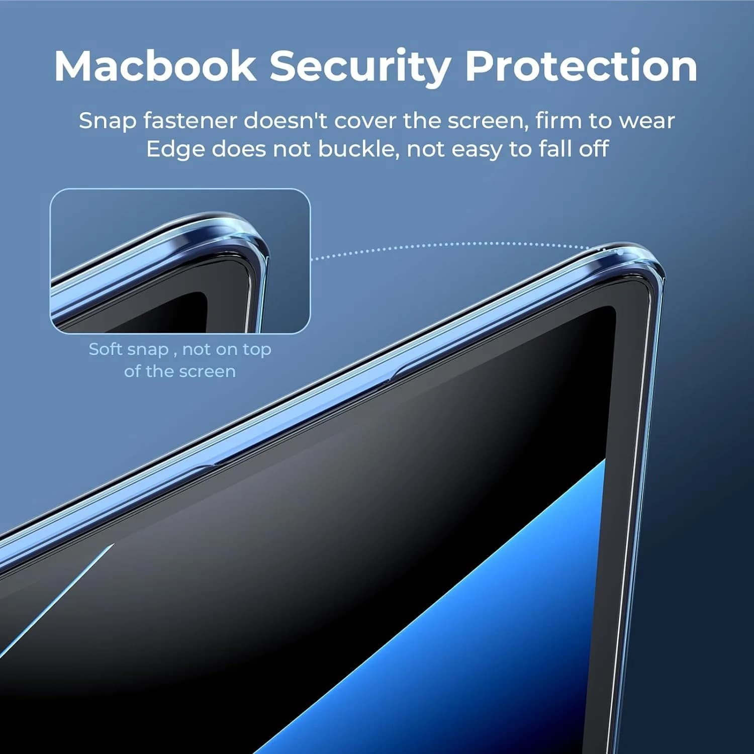 EooCoo Crystal Midnight Hard Shell Case for MacBook Air 13.6-inch M2-M5 (2022-2026) | Snap-On Protection - view 2