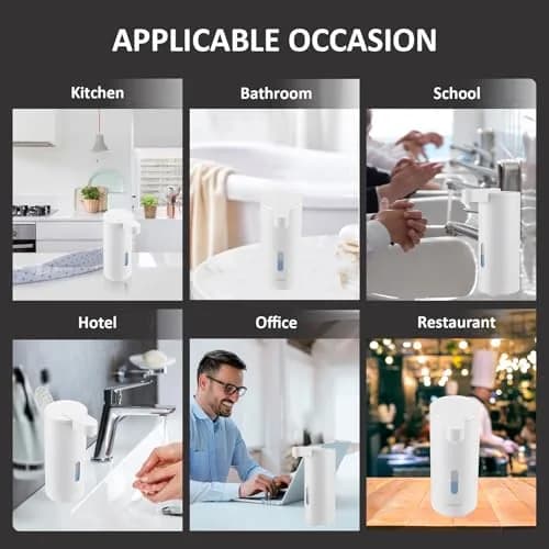 Crehora Automatic Soap Dispenser Touchless, 340ml (12oz) | Hygienic Hands-Free Dispensing for Bathrooms & Kitchens thumbnail 6