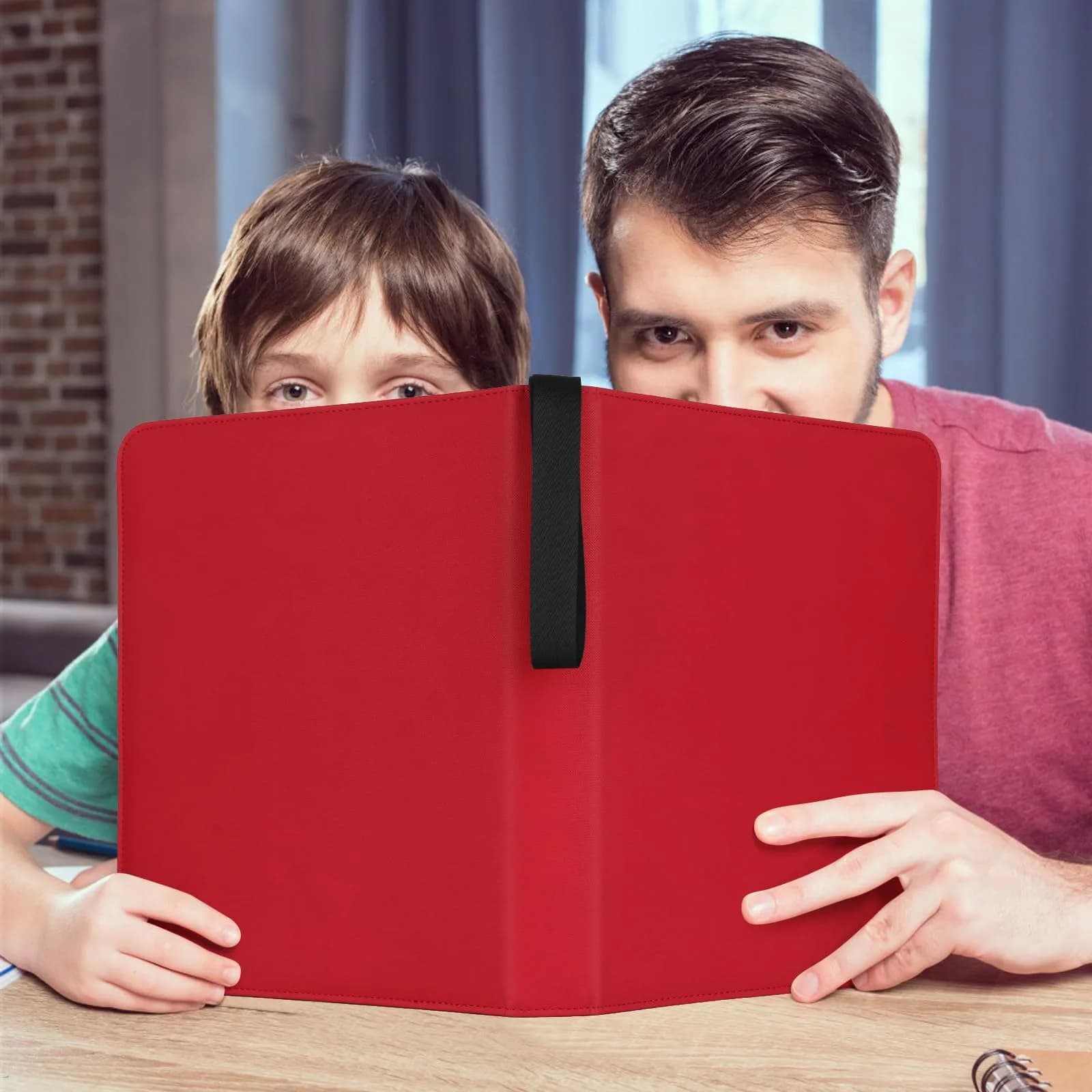 GERMUN 3-Ring 720 Card Binder with Zipper, Red PU Album for TCG & Sports Cards (9 Pocket, 40 Pages) - view 6