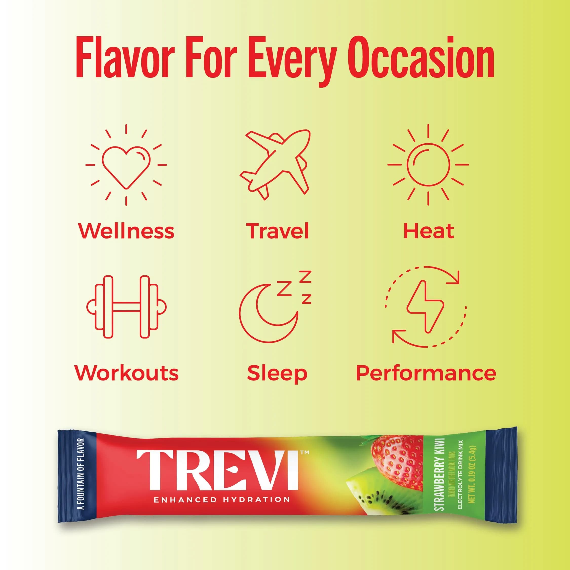 TREVI™ Everyday Sugar Free Electrolytes Drink Mix Powder Packets Strawberry Kiwi 28 Count - view 3