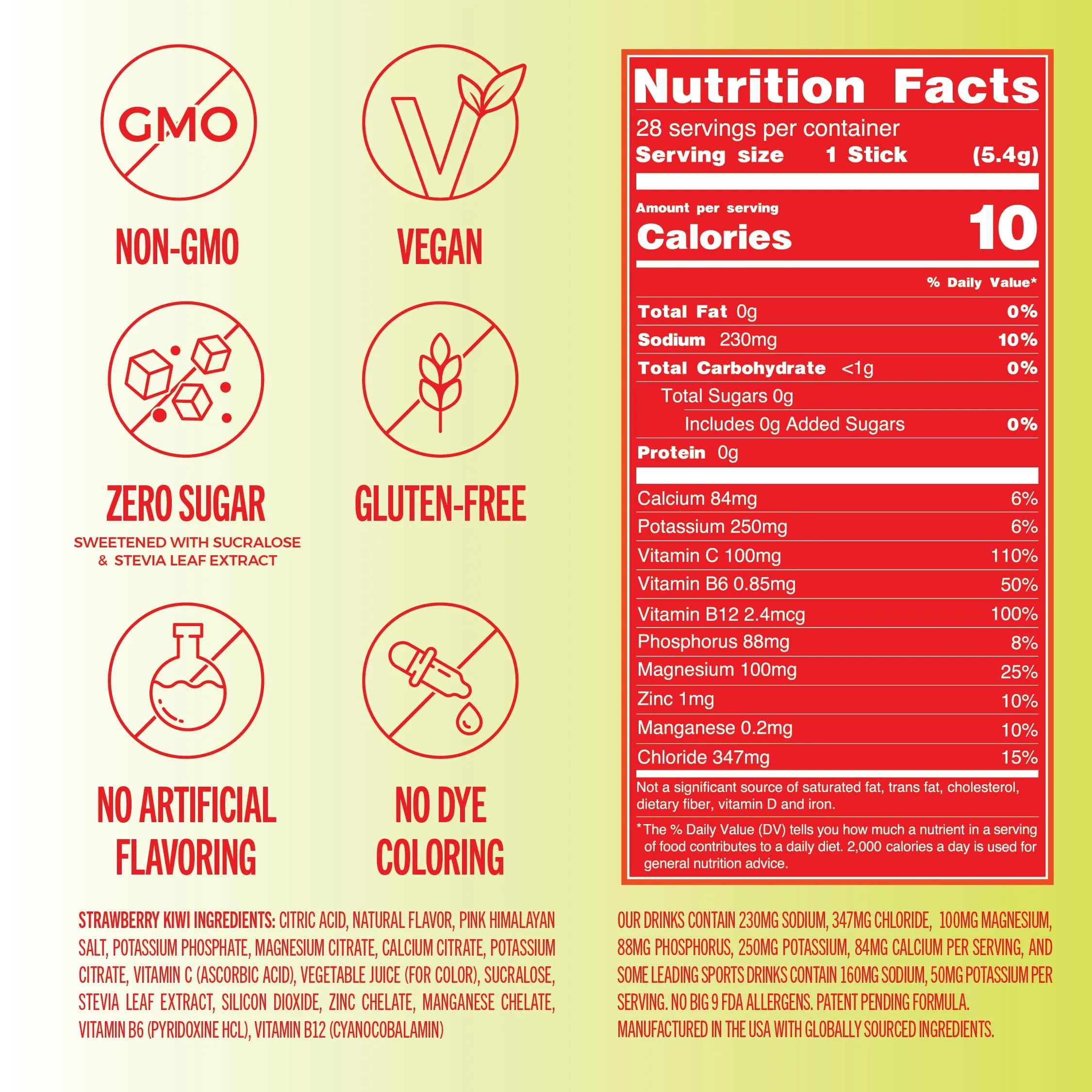 TREVI™ Everyday Sugar Free Electrolytes Drink Mix Powder Packets Strawberry Kiwi 28 Count - view 4