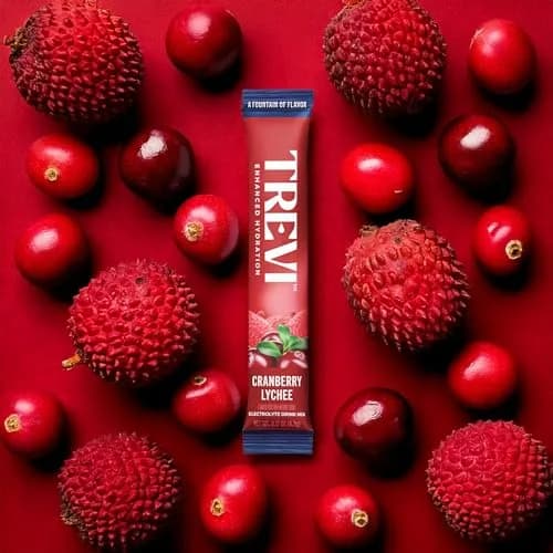 TREVI Electrolytes Powder Packets Sugar Free Hydration Cranberry Lychee 28 Servings | Hydrating with Vitamins & Minerals thumbnail 2