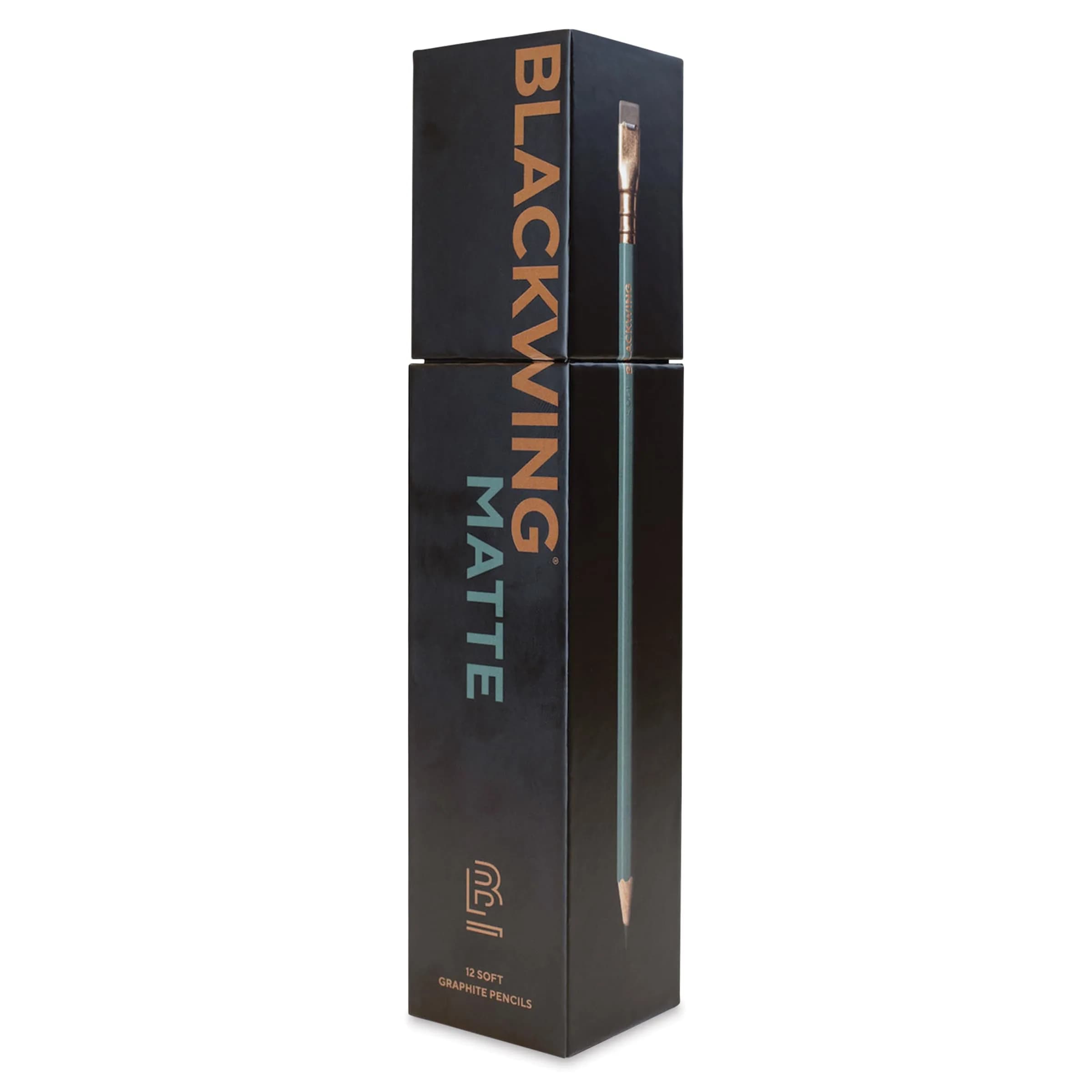 Blackwing Matte Pencils Soft Japanese Graphite Red Finish 12 Count | Graphite Identification Stamp — Green