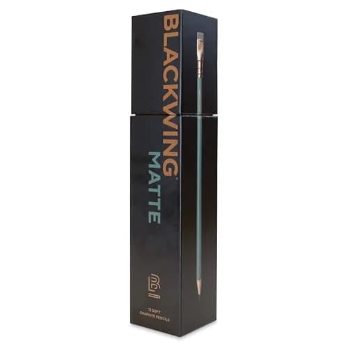 Blackwing Matte Pencils Soft Japanese Graphite Green Finish 12 Count | Artist-Grade Writing Instrument thumbnail 1