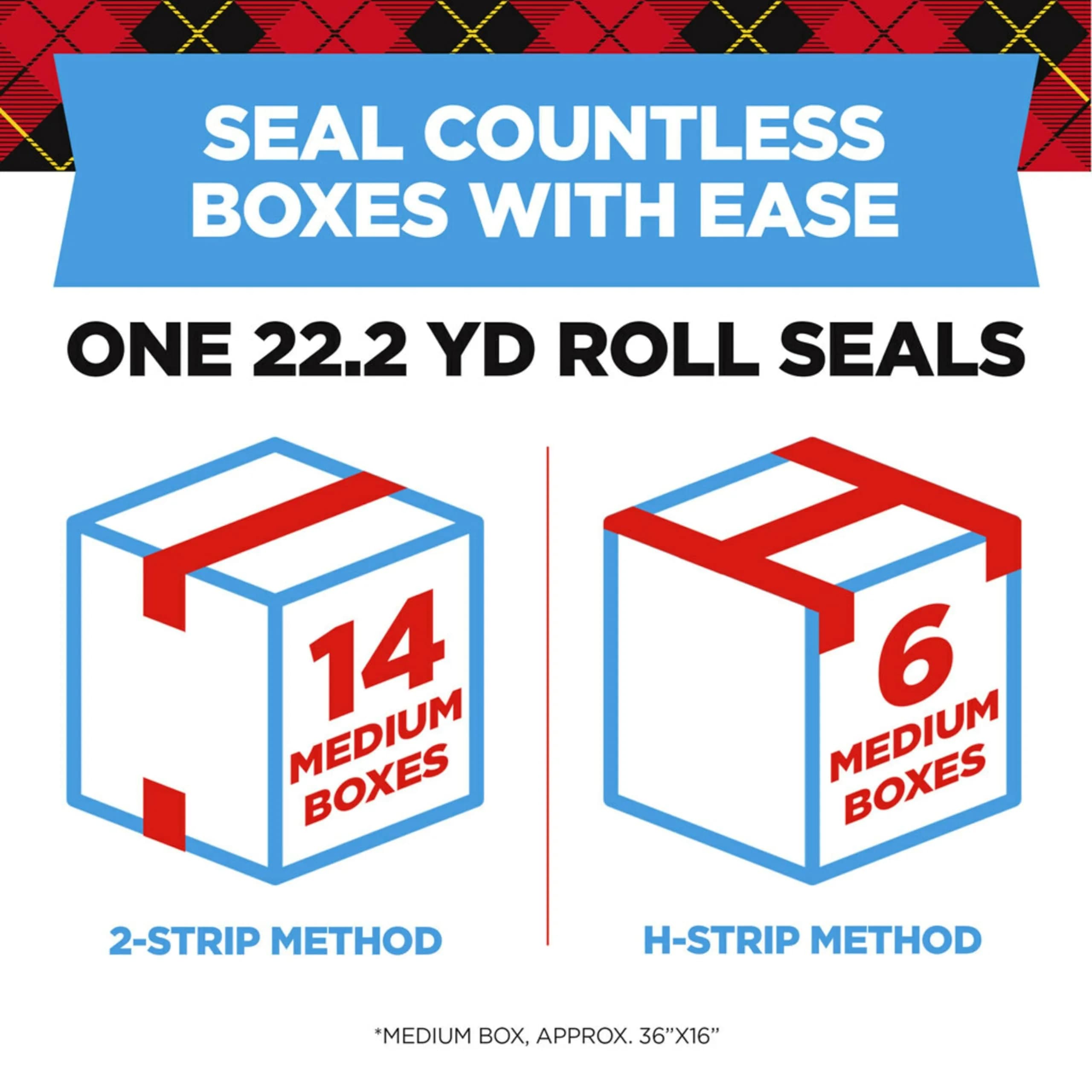 Scotch Heavy Duty Shipping Tape 36 Rolls Bundle with Dispensers | Strong Seal & Reliable Packaging - view 3