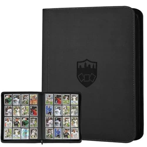 GERMUN 360 Card Ringless Zipper Binder | Acid-Free PU Leather for TCG Sports Cards - main product image