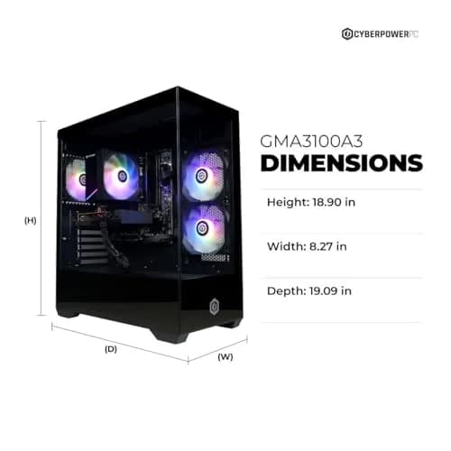 CyberPowerPC Gaming PC, AMD Ryzen 5 5500, Radeon RX 6500 XT 4GB | High-Performance Gaming Desktop thumbnail 3