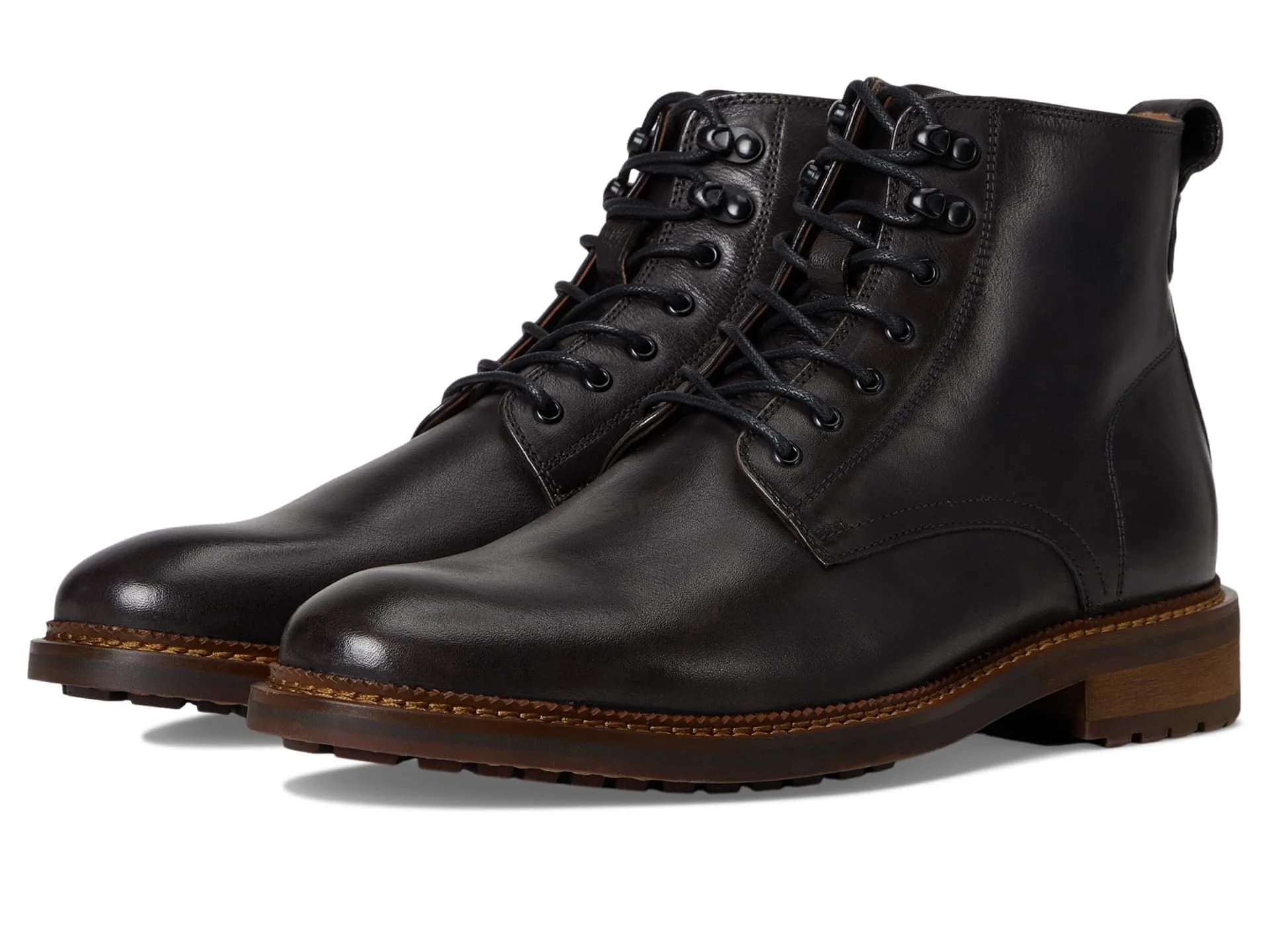 Steve Madden Noby Leather Boot 12 | Cap Toe Ankle Chelsea in Grey Leather