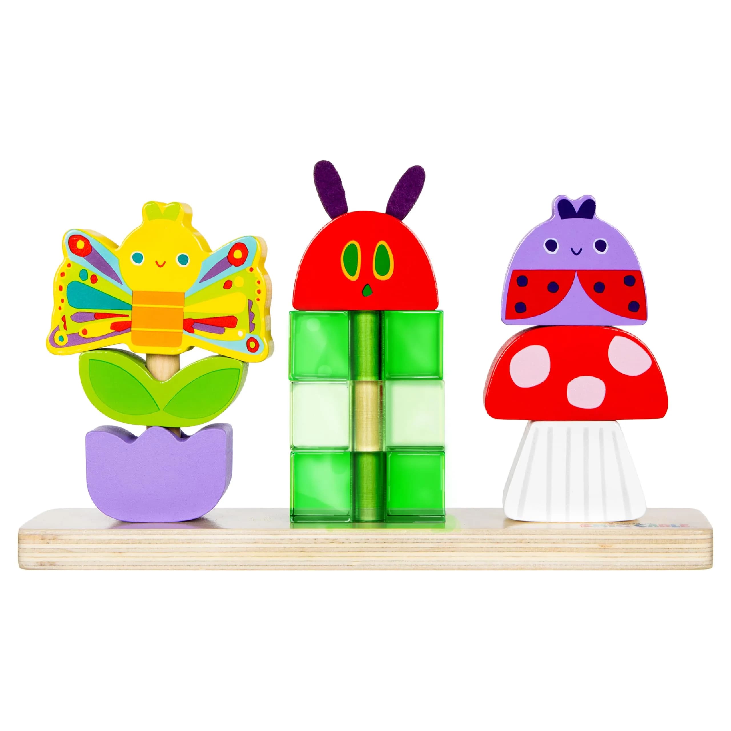 KIDS PREFERRED The Very Hungry Caterpillar Wooden Stacking Toy 19.5cm (7.87in) | Educational Toy for Toddlers - main product image