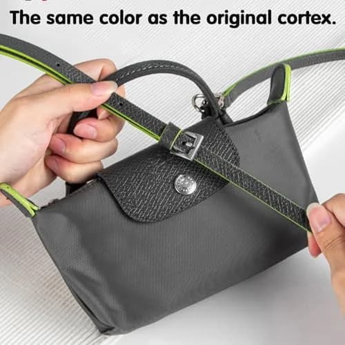 KIYOMIL Genuine Leather Strap Replacement for xs MINI Pouch, Adjustable 94-124cm | Graphite Grey-Silver thumbnail 4