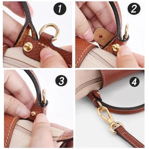 KIYOMIL Genuine Leather Bag Strap Replacement for MINI Pouch | 1.2cm Width, 94-124cm Adjustable Length thumbnail 6