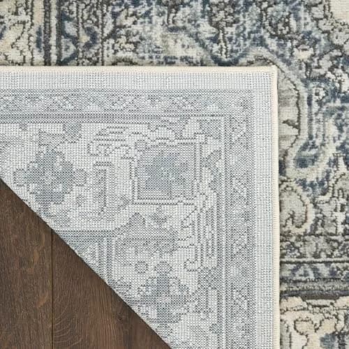 Nourison Home Concerto Ivory Navy 6' x 9' Area Rug | Easy Clean, Non Shedding thumbnail 8