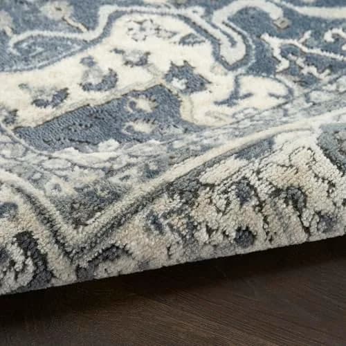 Nourison Home Concerto Navy Ivory 3'9" x 5'9" Area Rug | Easy Clean, Non Shedding, Modern Design thumbnail 7