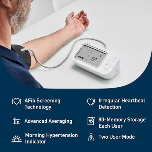 OMRON Gold Automatic Arm Blood Pressure Monitor | 9-17" Cuff, AFib Detection, Bluetooth App Sync thumbnail 2