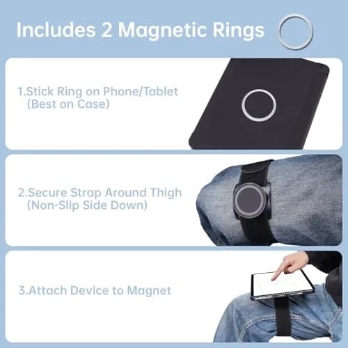NiHome Adjustable Pilot Magnetic Kneeboard for iPad | Secure, Anti-Slip, Hands-Free (70-120 chars) thumbnail 6