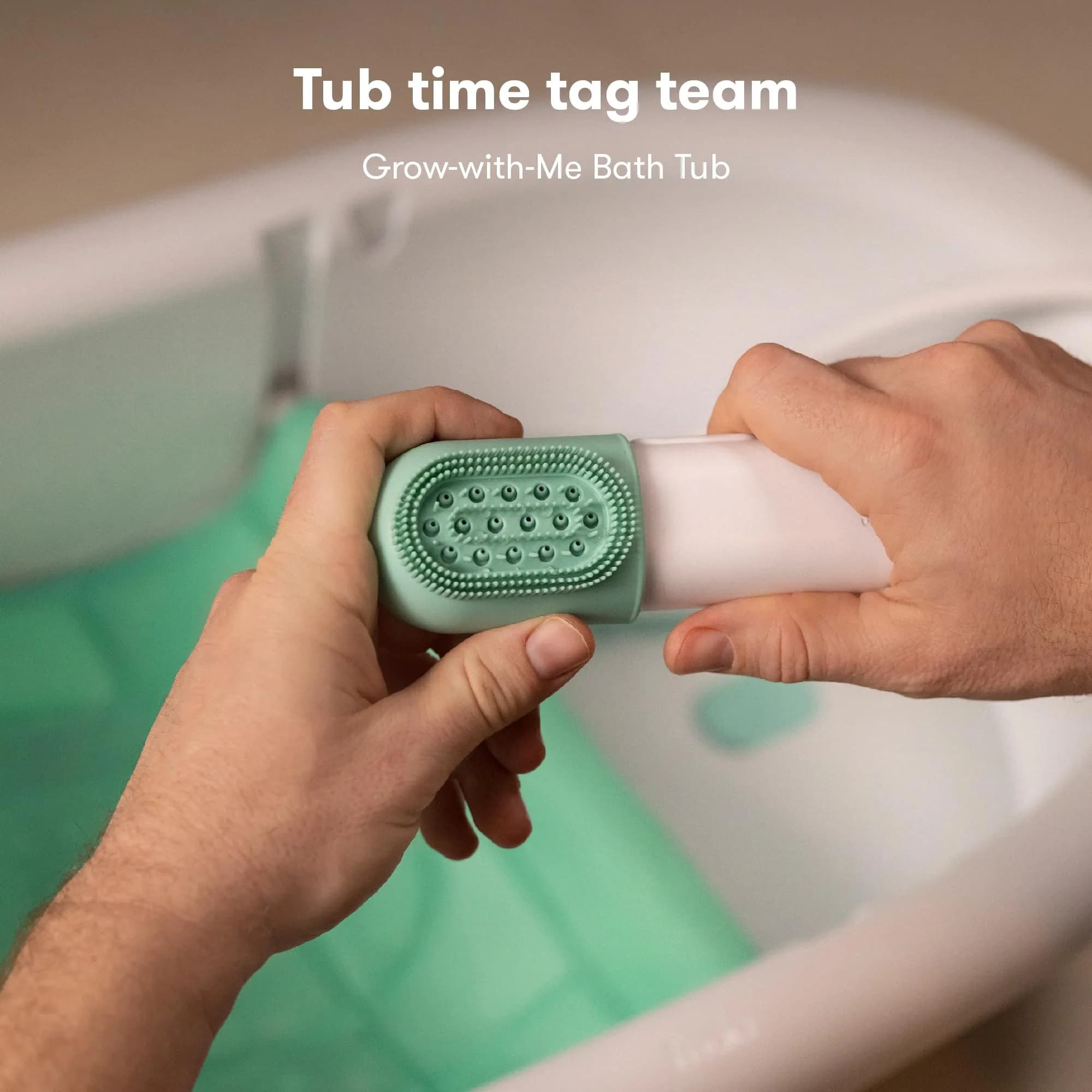 Frida Control The Flow Bathtub Sprayer Attachment Teal | Gentle Rinse for Tear-Free Baby Bath Time - view 6