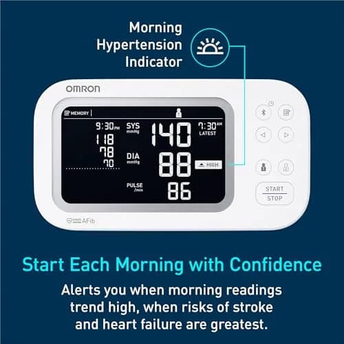 OMRON Platinum Blood Pressure Monitor with AFib Detection & App Connectivity | 9"–17" Cuff, 220V Compatible thumbnail 4