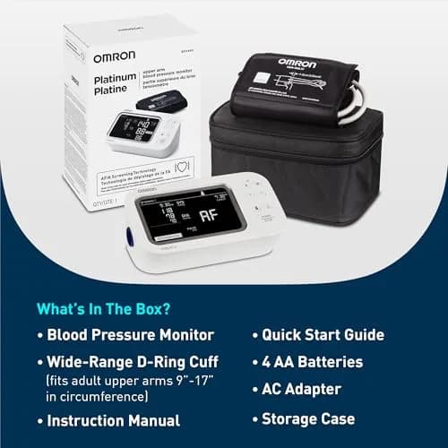 OMRON Platinum Blood Pressure Monitor with AFib Detection & App Connectivity | 9"–17" Cuff, 220V Compatible thumbnail 6