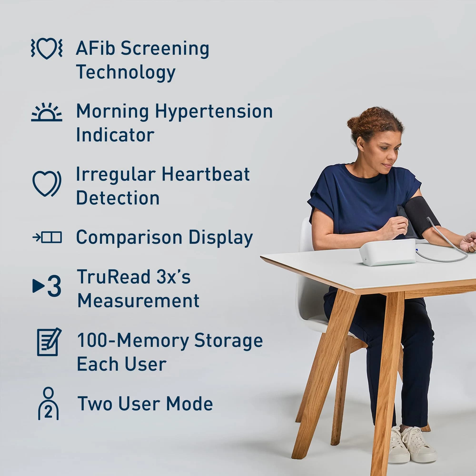 OMRON Platinum Blood Pressure Monitor with AFib Detection & App Connectivity | 9"–17" Cuff, 220V Compatible - view 2