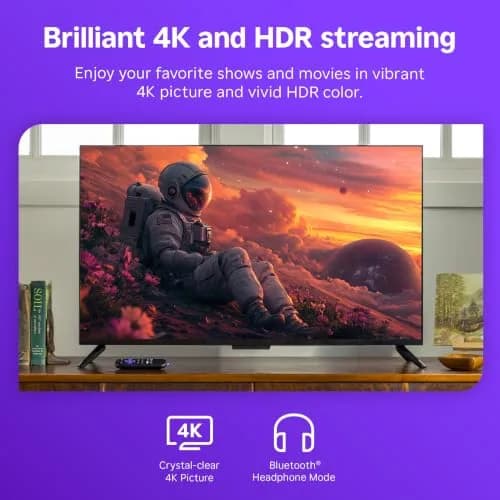 Roku Streaming Stick Plus with Voice Remote - 4K & HDR10+ | Easy Setup & Free Channels thumbnail 4