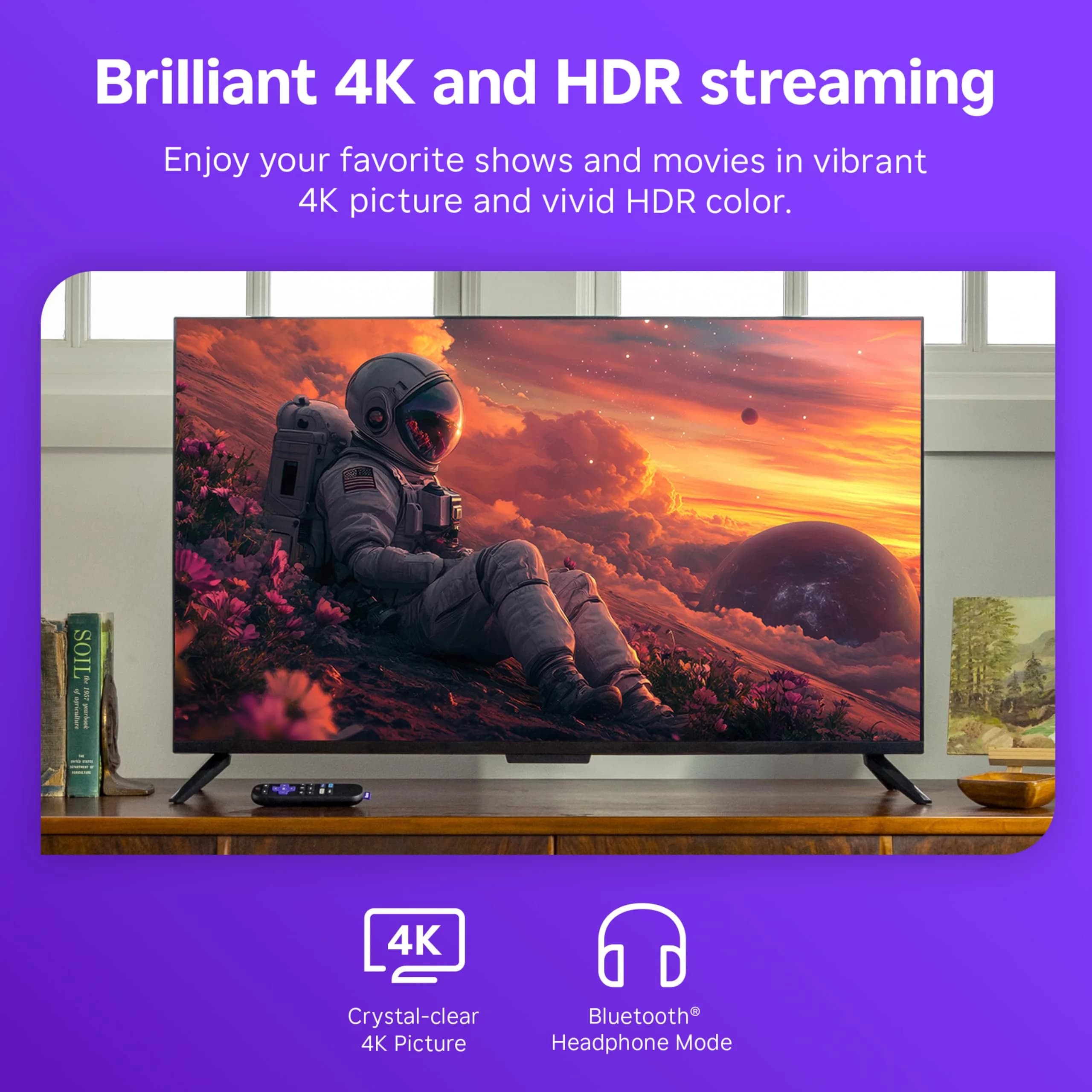 Roku Streaming Stick Plus with Voice Remote - 4K & HDR10+ | Easy Setup & Free Channels - view 4