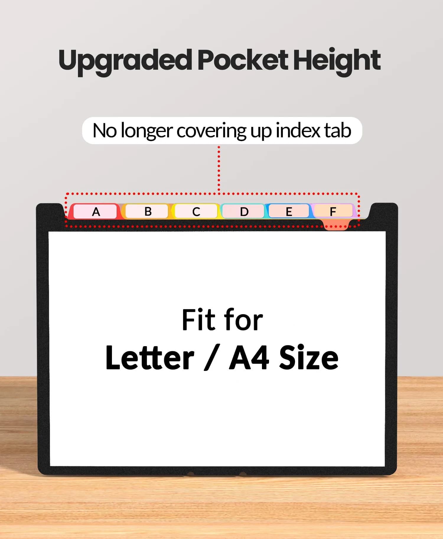 Sooez 26-Pocket Expanding File Folder - Letter Size, Black - view 2