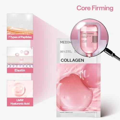 MEDIHEAL Collagen Essential Face Sheet Mask 10ea | Skin Firming & Plumping Hydration thumbnail 5