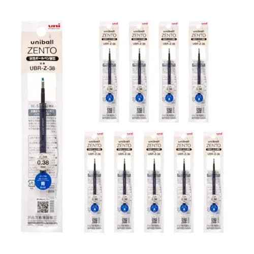uniball ZENTO UBR-Z-38 Refill 0.38mm Extra Fine Point Blue, Pack of 10 | Smooth Ink Flow thumbnail 1