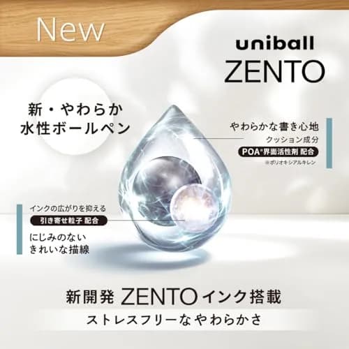 uniball ZENTO UBR-Z-38 Refill 0.38mm Extra Fine Point Black | Smooth Ink Flow thumbnail 2