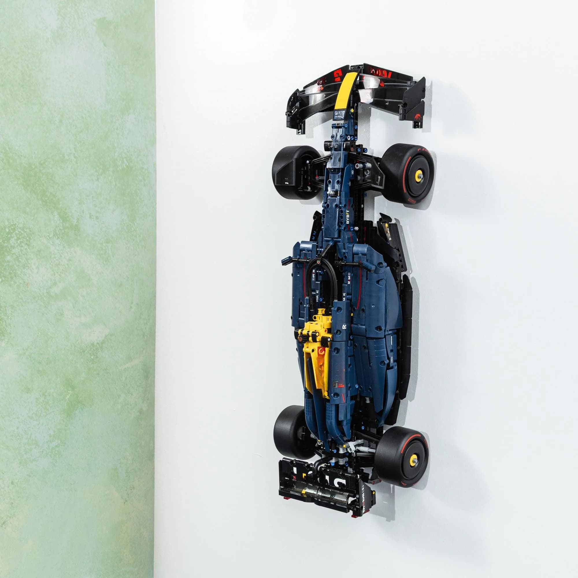 Brickify Wall Mount Bracket for Lego Technic Red Bull RB20 42206 | Secure Display Solution (13cm L x 10cm W x 2.3cm H)