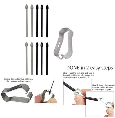 Befzygwk Tab S10 Ultra S Pen Tips (10 Pcs, Black) | Compatible with Samsung Galaxy Tab S10/S10+/S10 Ultra Stylus thumbnail 4