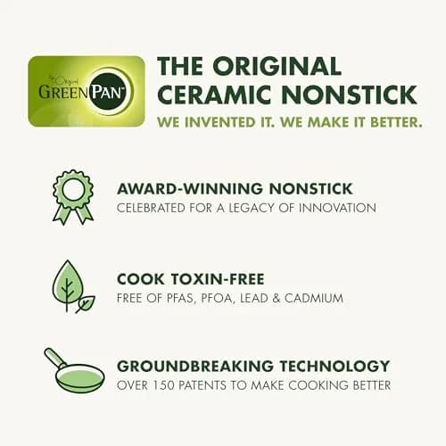 GreenPan Rio 11" Square Griddle Pan | Ceramic Nonstick, PFOA & PFAS-Free, Oven Safe thumbnail 5