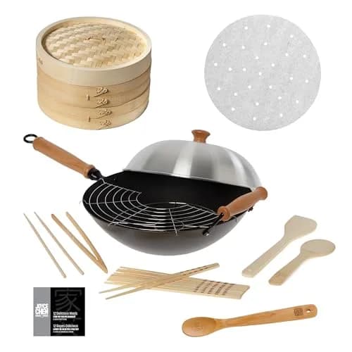 Joyce Chen Professional Series Nonstick 14-Inch Wok 13-Piece PFAS Free Cookware Set | Authentic Asian Cooking thumbnail 1