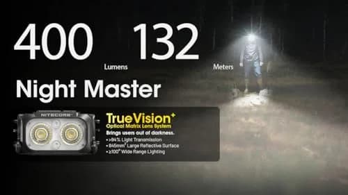 Nitecore NU25 MCT UL 400 Lumen Ultralight USB-C Headlamp | Multiple Color Temperatures & Waterproof thumbnail 3
