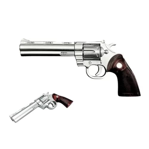 LALAPORT Colt Python Foam Replica Revolver 11.5” Silver | Iconic Movie & Game Prop thumbnail 1