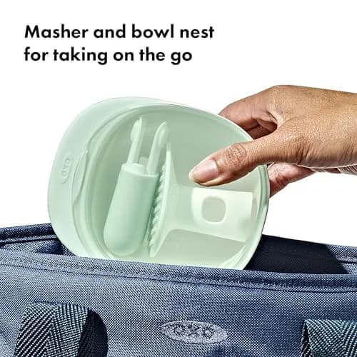 OXO Tot Food Masher, Opal | Baby Food Mashers for Soft Fruits & Veggies thumbnail 4
