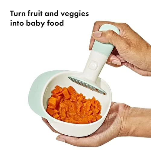 OXO Tot Food Masher, Opal | Baby Food Mashers for Soft Fruits & Veggies thumbnail 2