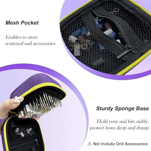 Thowapou 81 Holes Nail Drill Bit Holder Case | Dustproof Portable Organizer for 3/32" Bits thumbnail 6