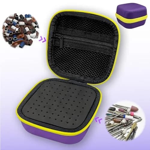 Thowapou 81 Holes Nail Drill Bit Holder Case | Dustproof Portable Organizer for 3/32" Bits thumbnail 8