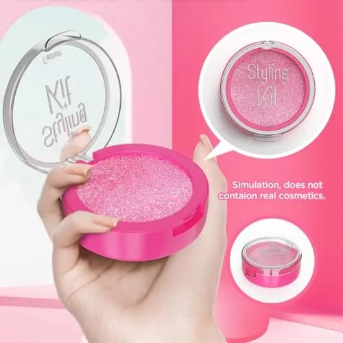 Cosaway Fake Makeup Kits for Girls 3-5 Years Old | Safe Pretend Play Toy in Pink thumbnail 6