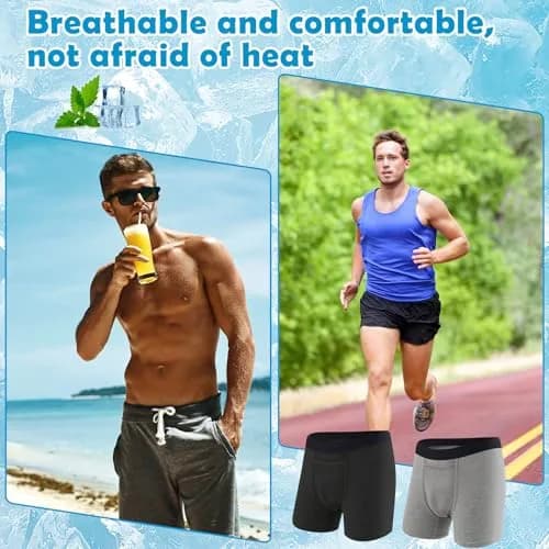 Janmercy Vasectomy Underwear Briefs for Men, Black & Gray, Large | Support & Recovery Aid thumbnail 7